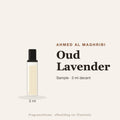 Ahmed Al Maghribi Oud Lavender sample – 3 ml decant in glazen sprayflesje