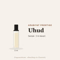 Arabiyat Prestige Uhud sample – 3 ml decant in glazen sprayflesje