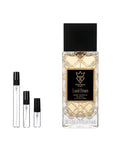 Bujairami Lucid Dream sample – decant naast de volle fles ter herkenning