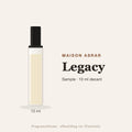 Maison Asrar Legacy sample – 10 ml decant in glazen sprayflesje