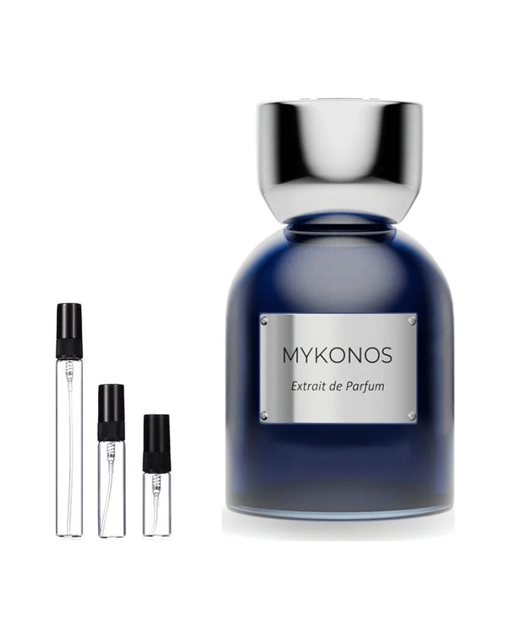 Mykonos California Club sample – decant naast de volle fles ter herkenning